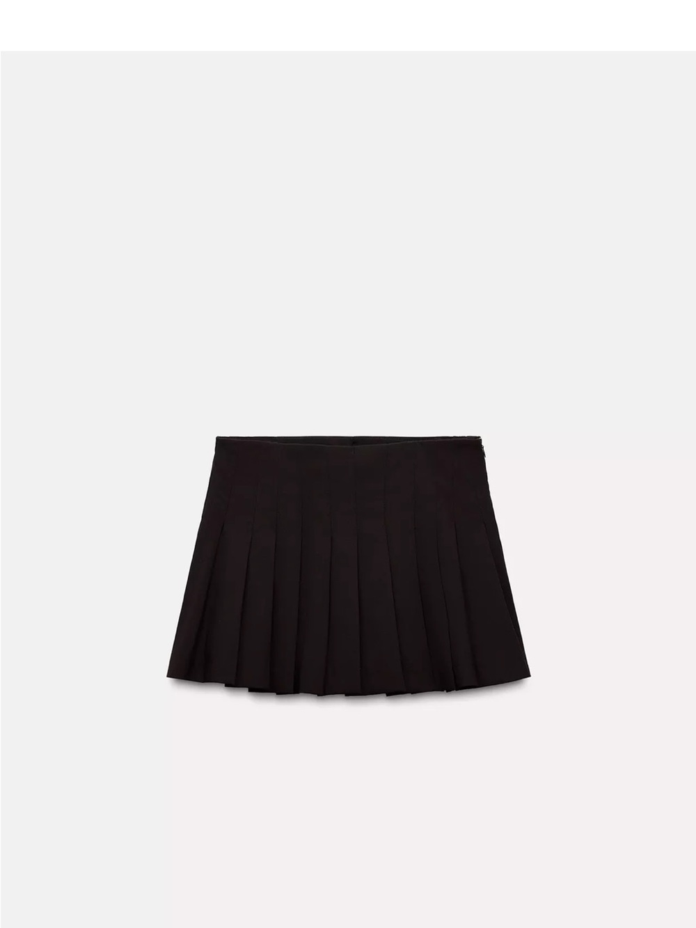 Zara Black Pleated Mini Skirt